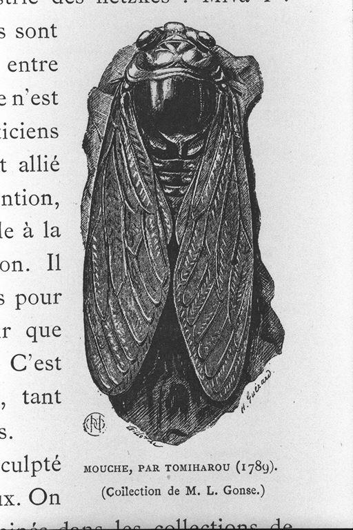 蝿（蝉？），富春による＜１７８９年＞（根付）＜Ｌ．ゴンス氏のコレクション＞