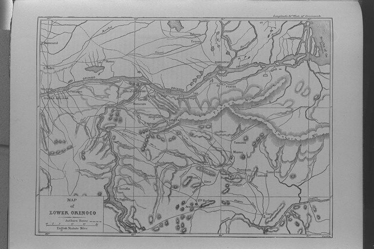 オリノコ川下流地図 Map Of Lower Orinoco