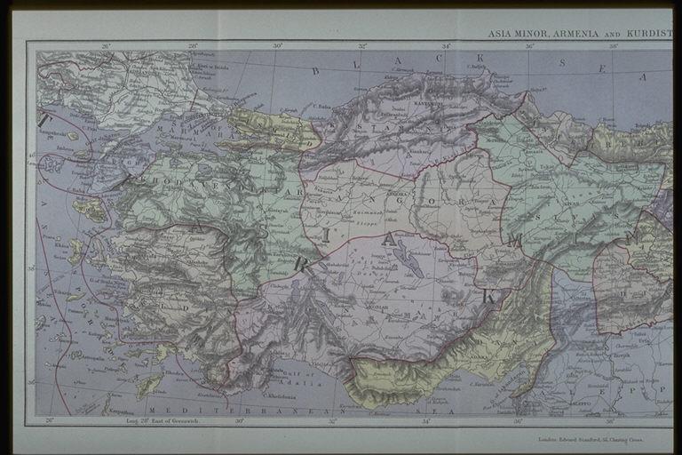 小アジア アルメニア クルジスタン 地図 左半分 Asia Minor Armenia And Kurdistan