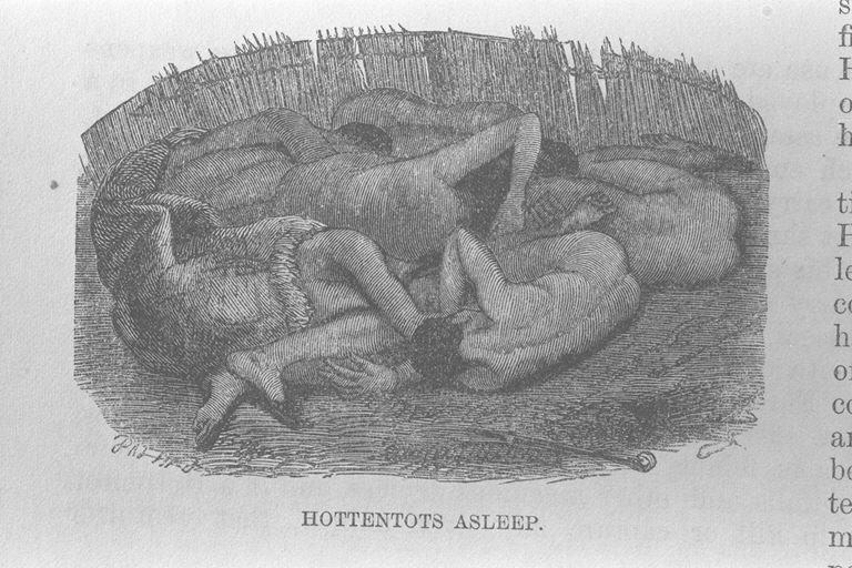 眠っているホッテントット族 Hottentots Asleep