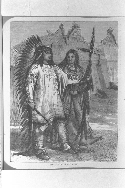 マンダン族の首長と妻 Mandan Chief And Wife