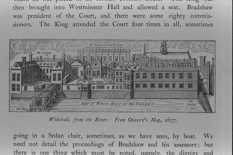 テムズ川からのホワイトホール宮殿 オーグルビーの地図より １６７７年 Whitehall From The River From Ogilvy S Map 1677