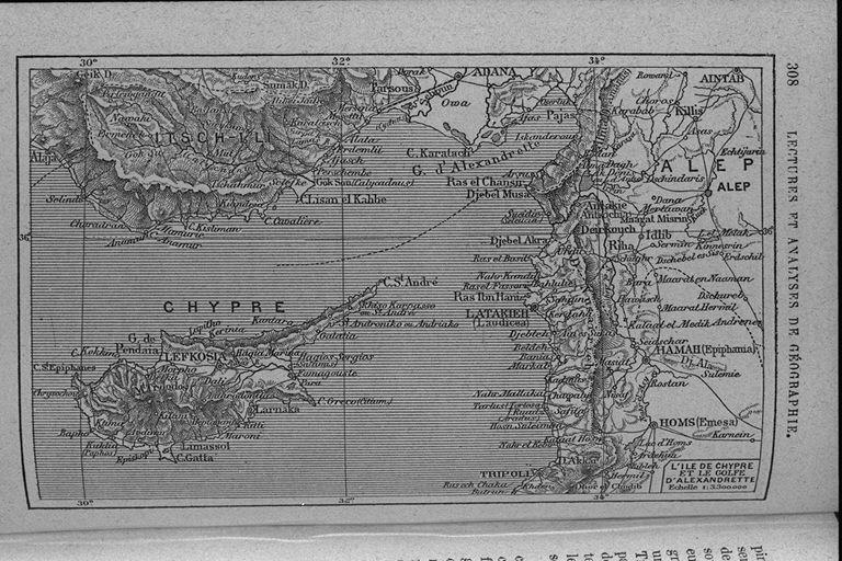 キプロス島とアレクサンドレッタ湾 地図