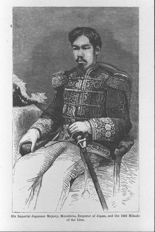 日本の天皇陛下，睦仁，日本の皇帝，皇統百二十三代のミカド＜内田による写真＞/(His Imperial Japanese Majesty,  Mutsuhito, Emperor of Japan, and the 123d Mikado of the line. (Photograph  by Uchida.))